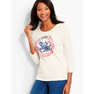 Talbots - Lifesaver Octopus Cotton Tee - NWT!